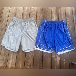 Nike Men's Athletic Shorts in Gray and Blue XXL